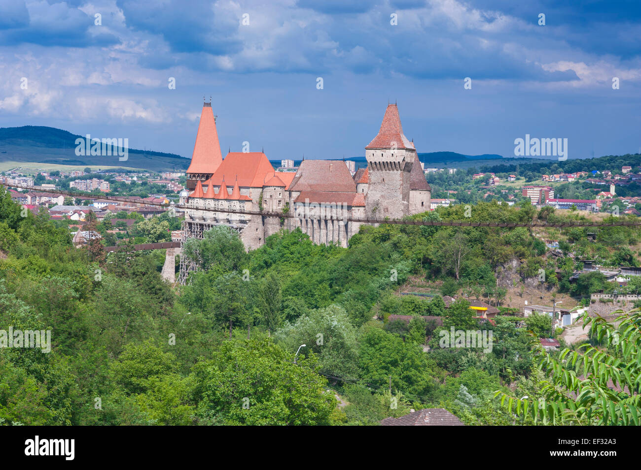 Il castello di Hunedoara, Hunedoara, Romania Foto Stock