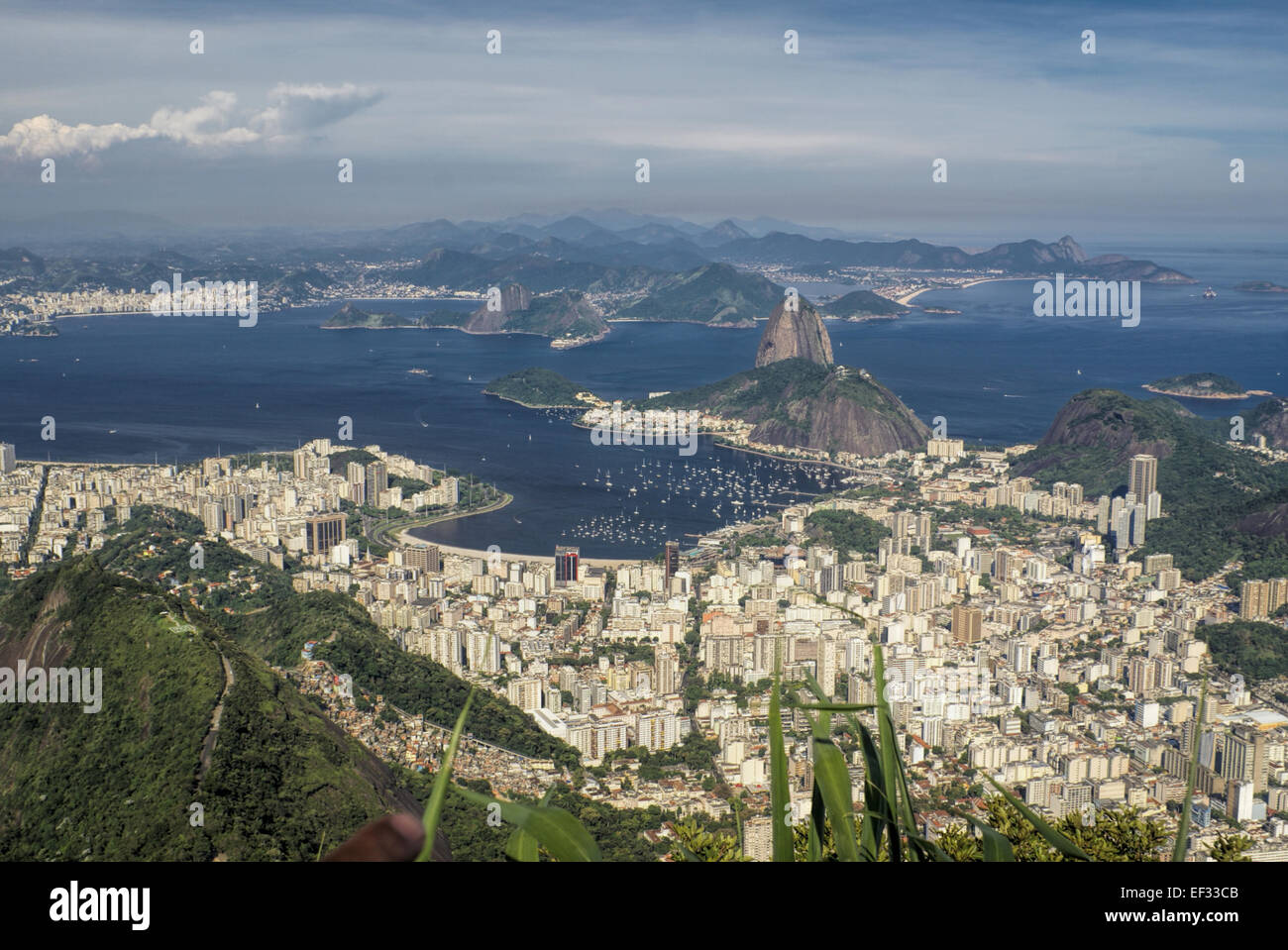 Vista panoramica di Rio de Janeiro in Brasile Foto Stock