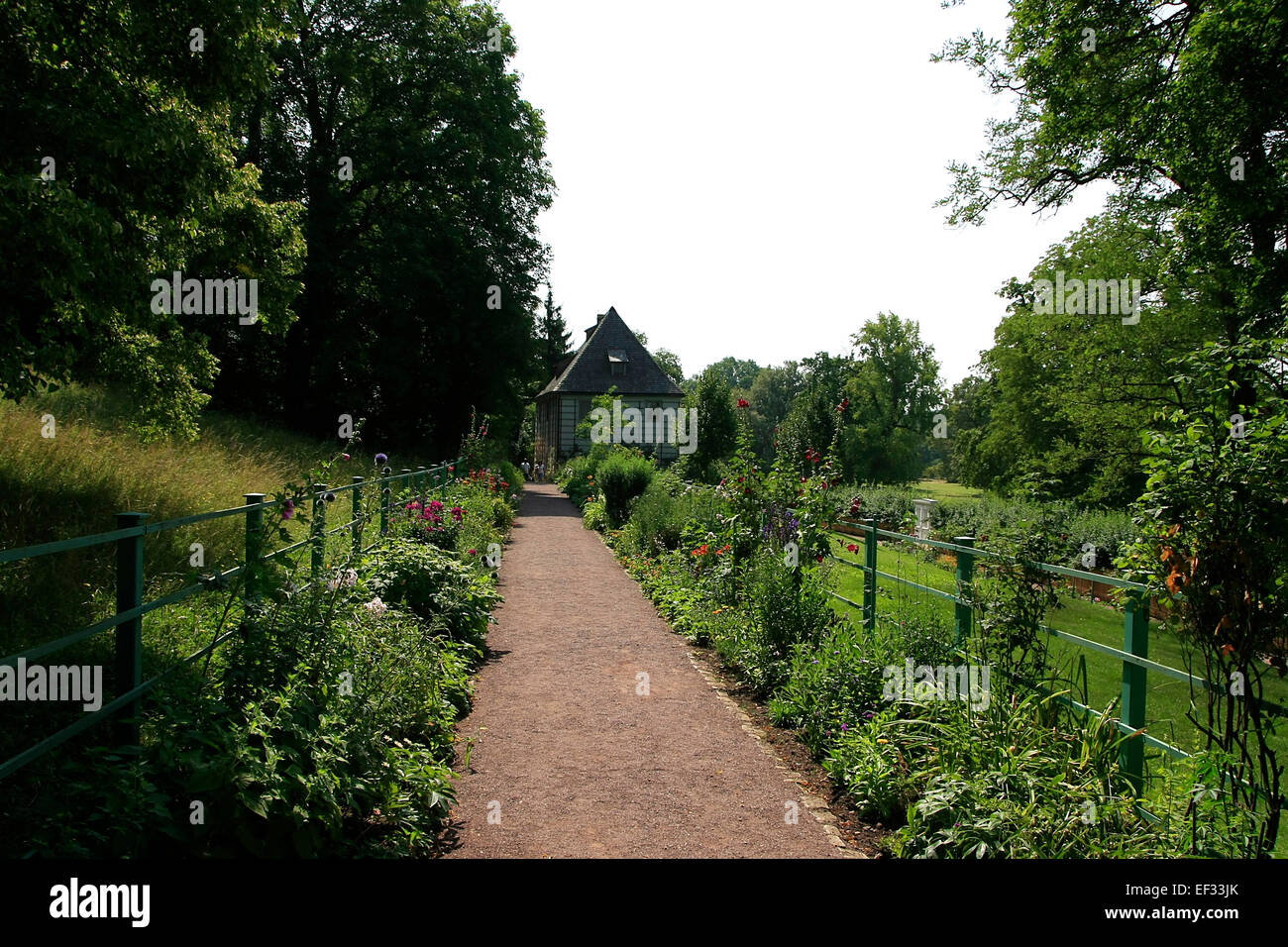 Di Goethe casa estiva nel Parco sull Ilm in Weimar è stata la casa di Johann Wolfgang Goethe del. Dal 1998 appartiene come parte dell'ensemble "Classica Weimar' al sito Patrimonio Mondiale dell'UNESCO. Foto: Klaus Nowottnick Data: 26 Luglio 2014 Foto Stock