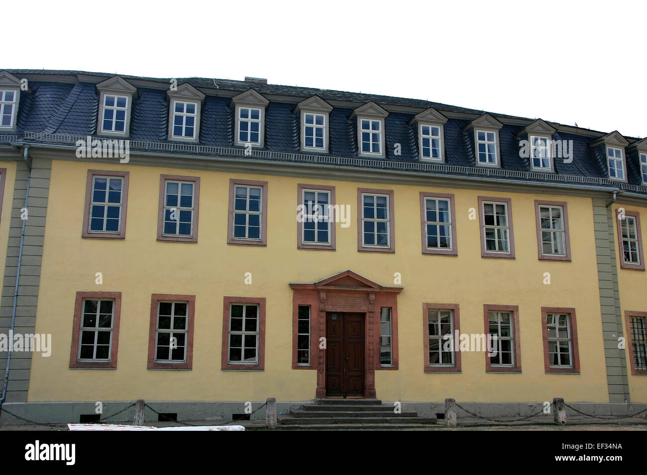 Goethe in casa Weimar sulla strada Frauenplan. Per quasi 50 anni Johann Wolfgang von Goethe visse in stile barocco costruita casa. Dal 1998 appartiene come parte dell'ensemble "Classica Weimar' al sito Patrimonio Mondiale dell'UNESCO. Foto: Klaus ora Foto Stock