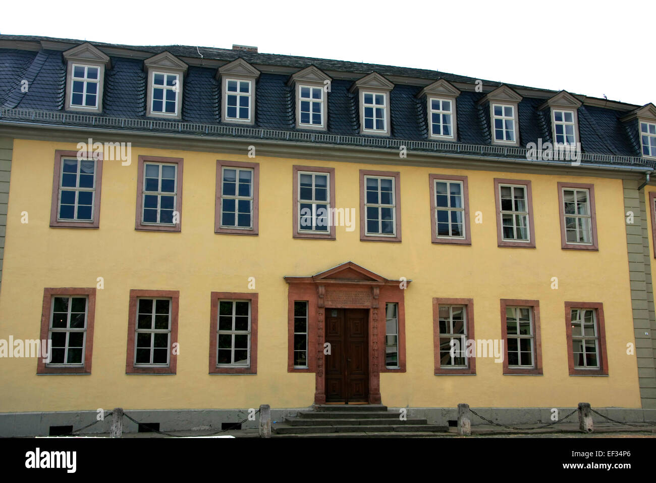 Goethe in casa Weimar sulla strada Frauenplan. Per quasi 50 anni Johann Wolfgang von Goethe visse in stile barocco costruita casa. Dal 1998 appartiene come parte dell'ensemble "Classica Weimar' al sito Patrimonio Mondiale dell'UNESCO. Foto: Klaus ora Foto Stock