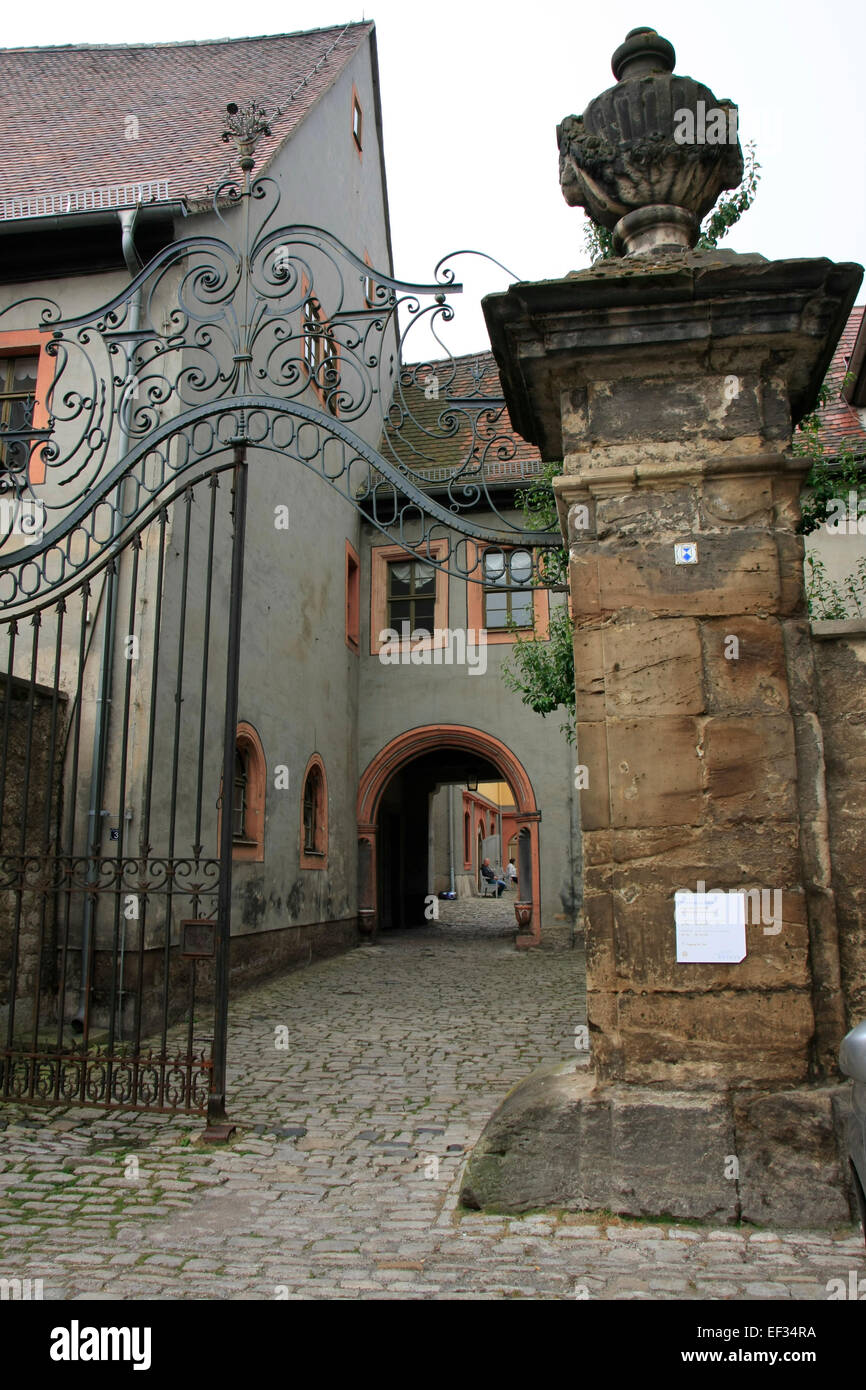 Il palazzo Wittums in Weimar visto dal retro sito. Fu costruita dal 1767 al 1769 da Jakob Friedrich von Fritsch sui terreni di un ex convento francescano come il palazzo di città. Foto: Klaus Nowottnick Data: 26 Luglio 2014 Foto Stock