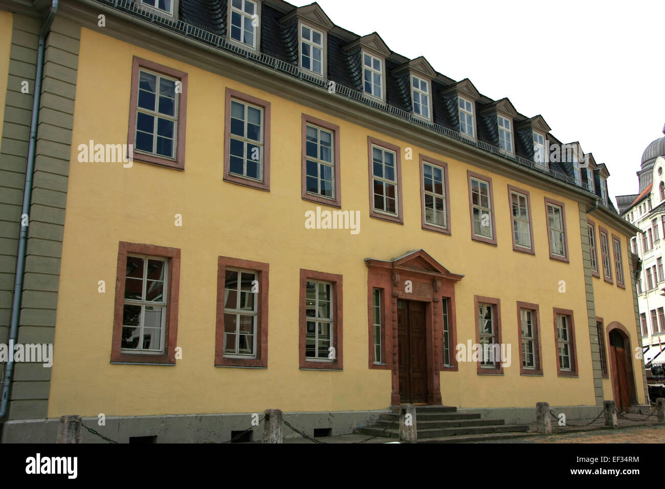 Goethe in casa Weimar sulla strada Frauenplan. Per quasi 50 anni Johann Wolfgang von Goethe visse in stile barocco costruita casa. Dal 1998 appartiene come parte dell'ensemble "Classica Weimar' al sito Patrimonio Mondiale dell'UNESCO. Foto: Klaus ora Foto Stock