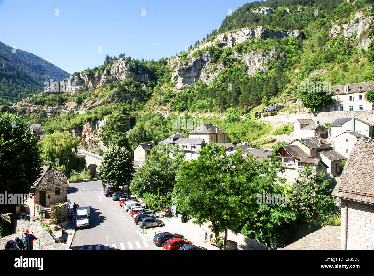 Sainte-Enimie è un comune nel dipartimento della Lozère nella Francia meridionale. Essa è stata fondata nel settimo secolo da Énimie, che sta Foto Stock