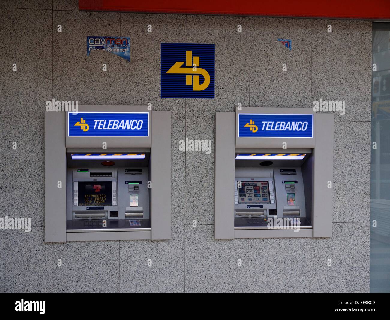 Cash card macchina in Spagna a Telebanco Foto Stock