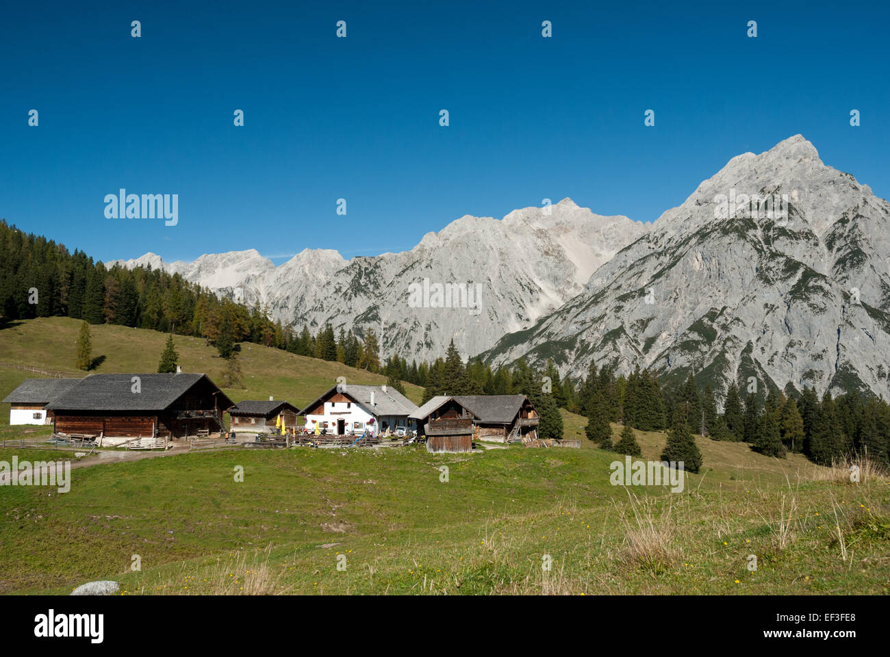 Walder Alm im Karwendel Foto Stock