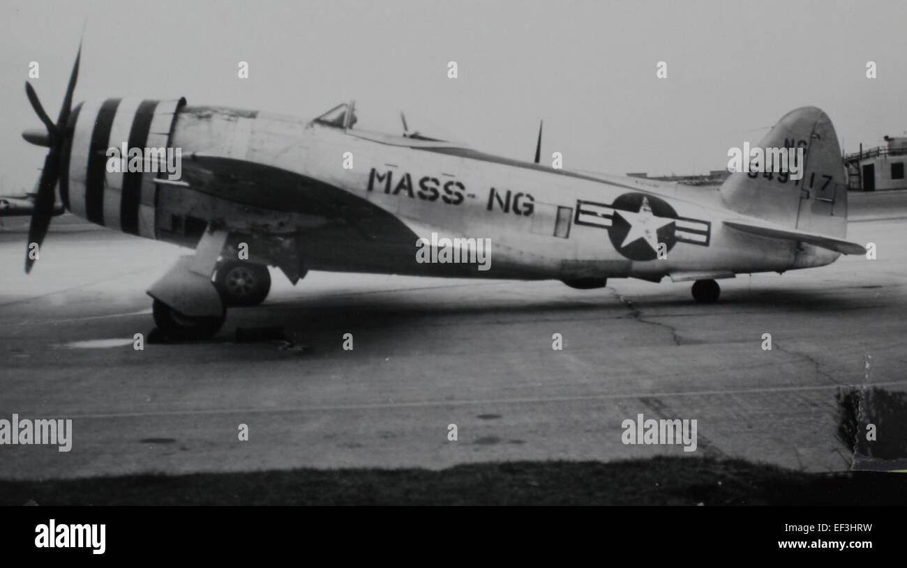 Repubblica P-47D Thunderbolt P-47D-40-RA, 45-49117 bellici 131Fighter Squadron, 161 Foto Stock