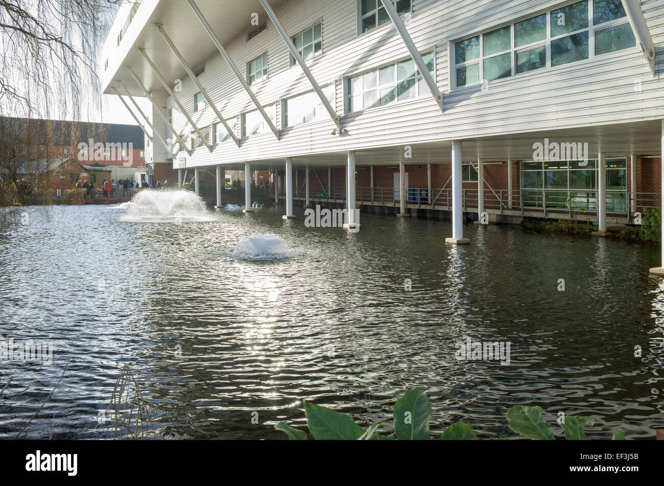 Estremità sud dello stadio di rugby di Northampton santi, Franklins giardini. Foto Stock