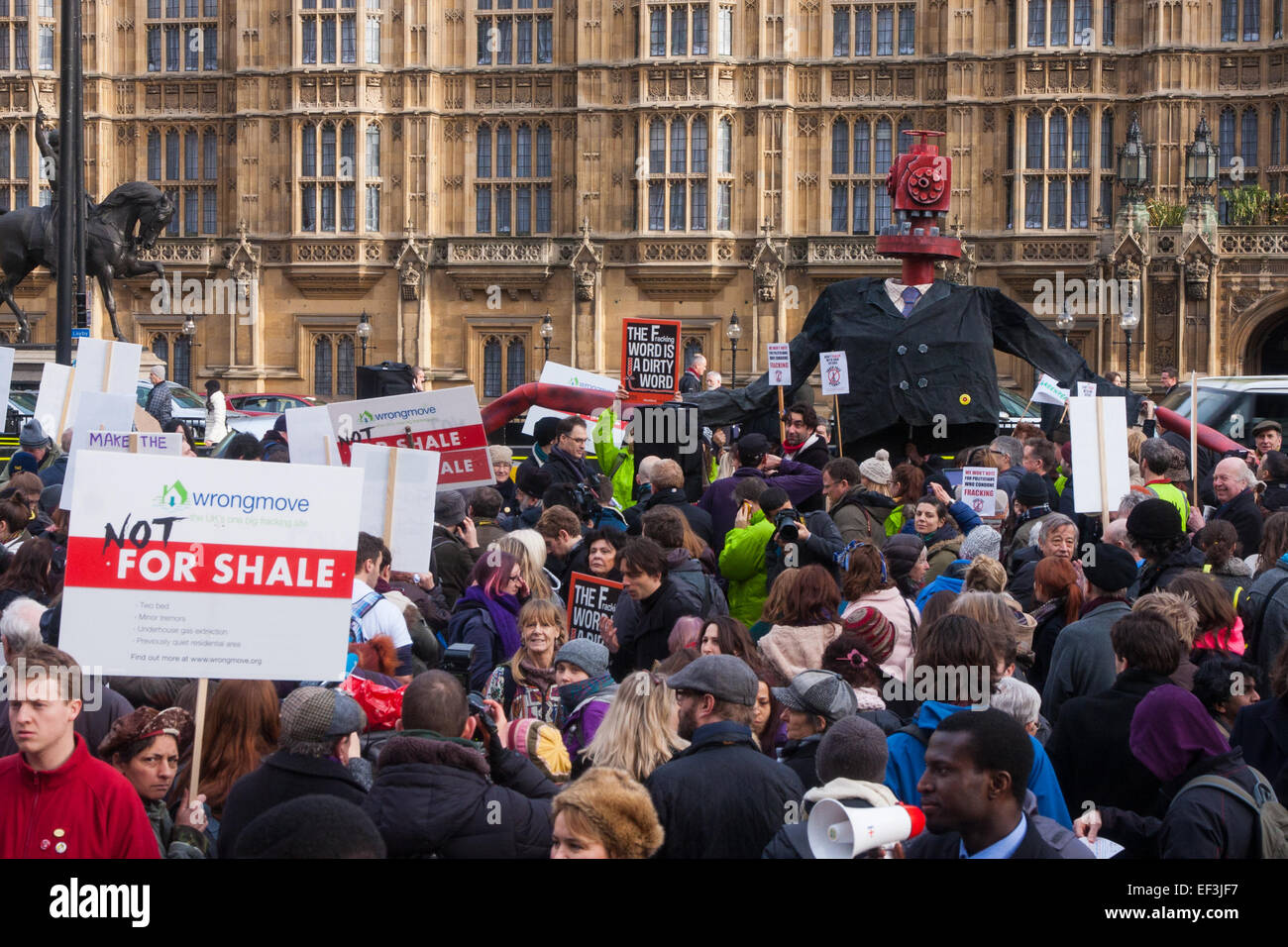 Westminster, Londra, Regno Unito. Il 26 gennaio, 2015. Come il Parlamento è impostato a votare su fracking legislazioni Credito: Paolo Davey/Alamy Live News Foto Stock