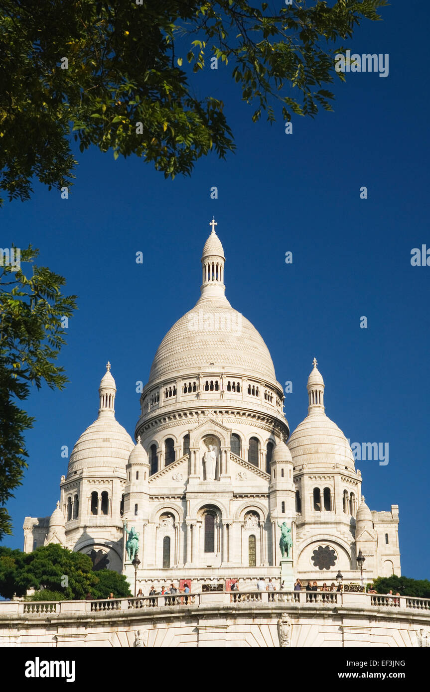 Basilica Sacre Coeur di Montmartre, Paris, Francia. Foto Stock