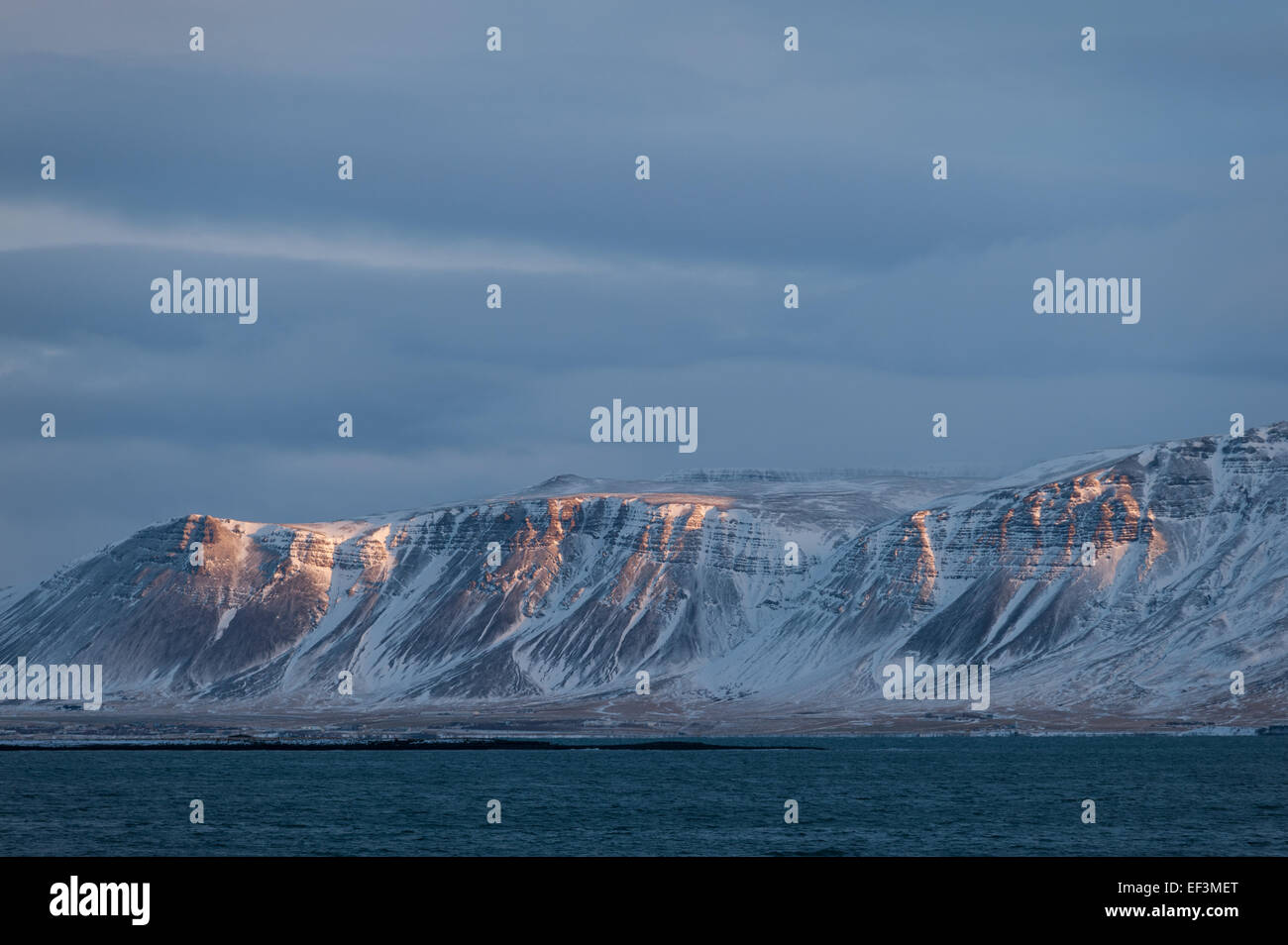 Mount Esja gamma, Reykjavik, Islanda. Foto Stock