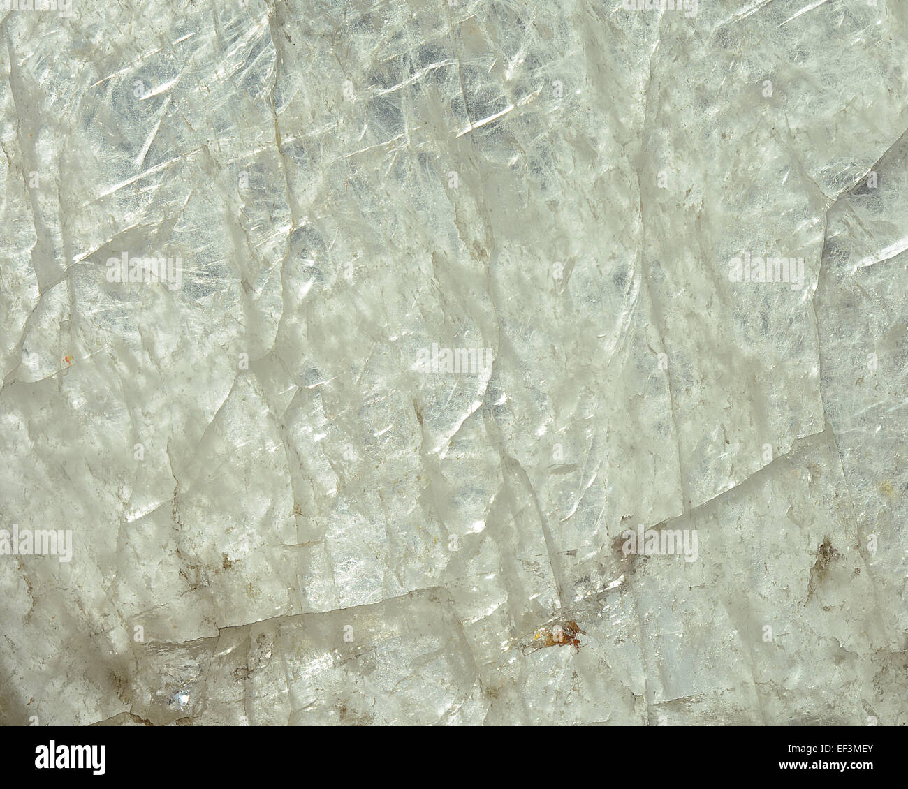 In prossimità di una sezione trasversale del cristallo di quarzo Foto Stock