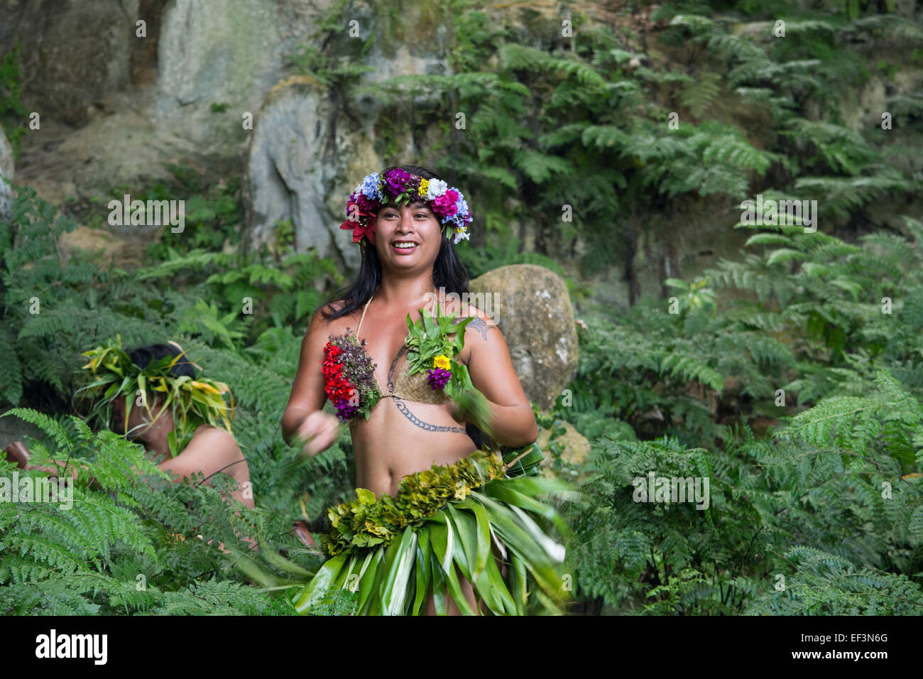 Polinesia francese Isole Australi (aka il Tuha'a Pae), Tupua io Isole, Isola di Rurutu. Foto Stock