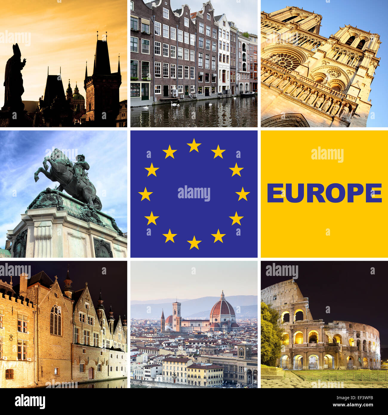 Europa - impostazione del punto di riferimento europeo scatti Foto Stock