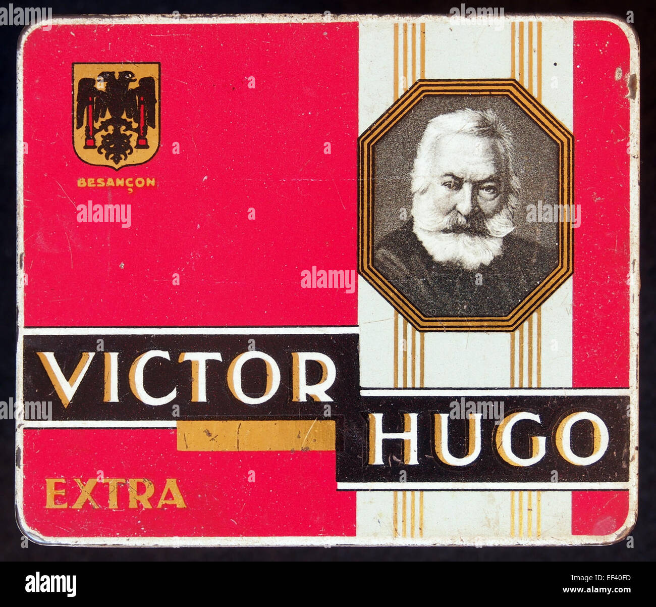 Victor Hugo sigarenblikje Extra dunnere lijst Foto Stock