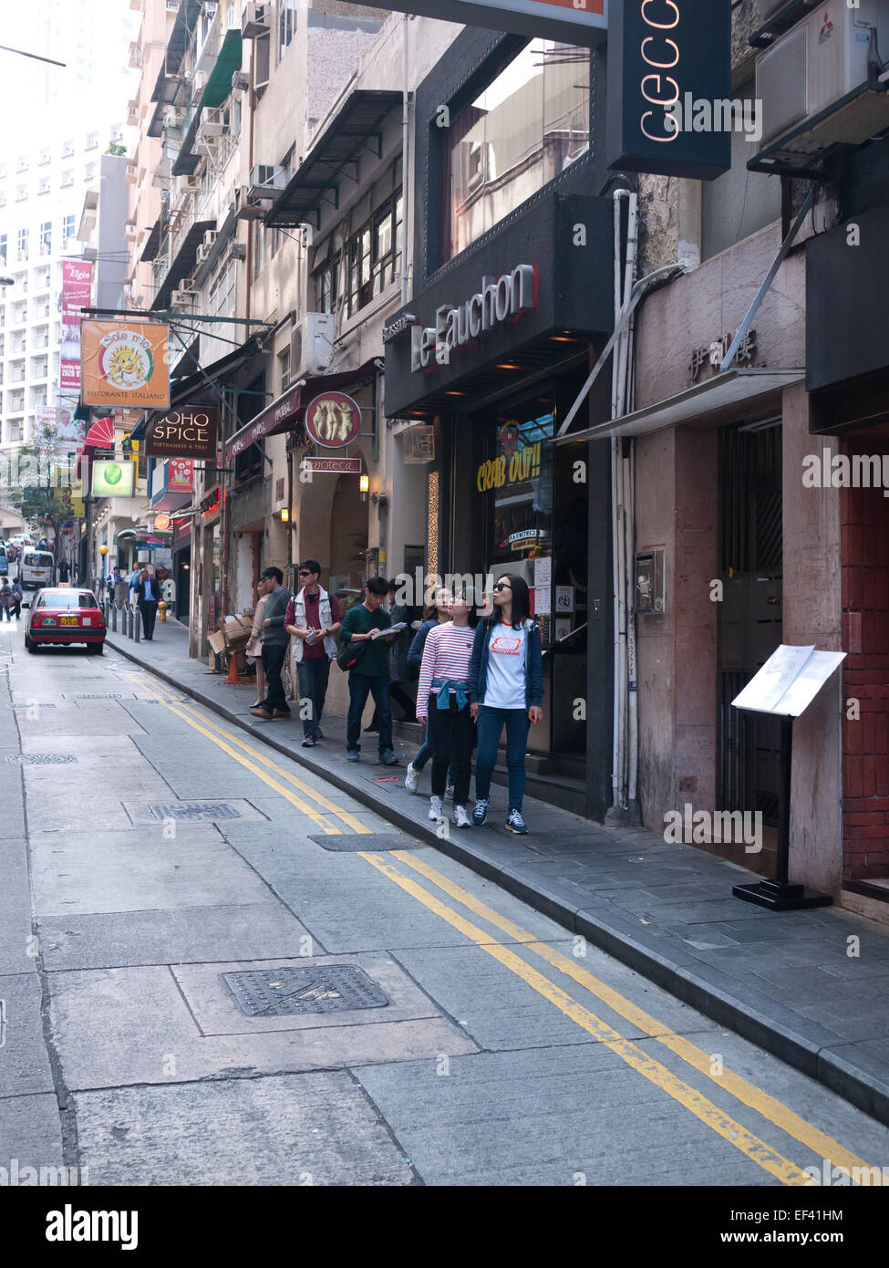 Hong Kong 2015 - quartiere Soho Foto Stock