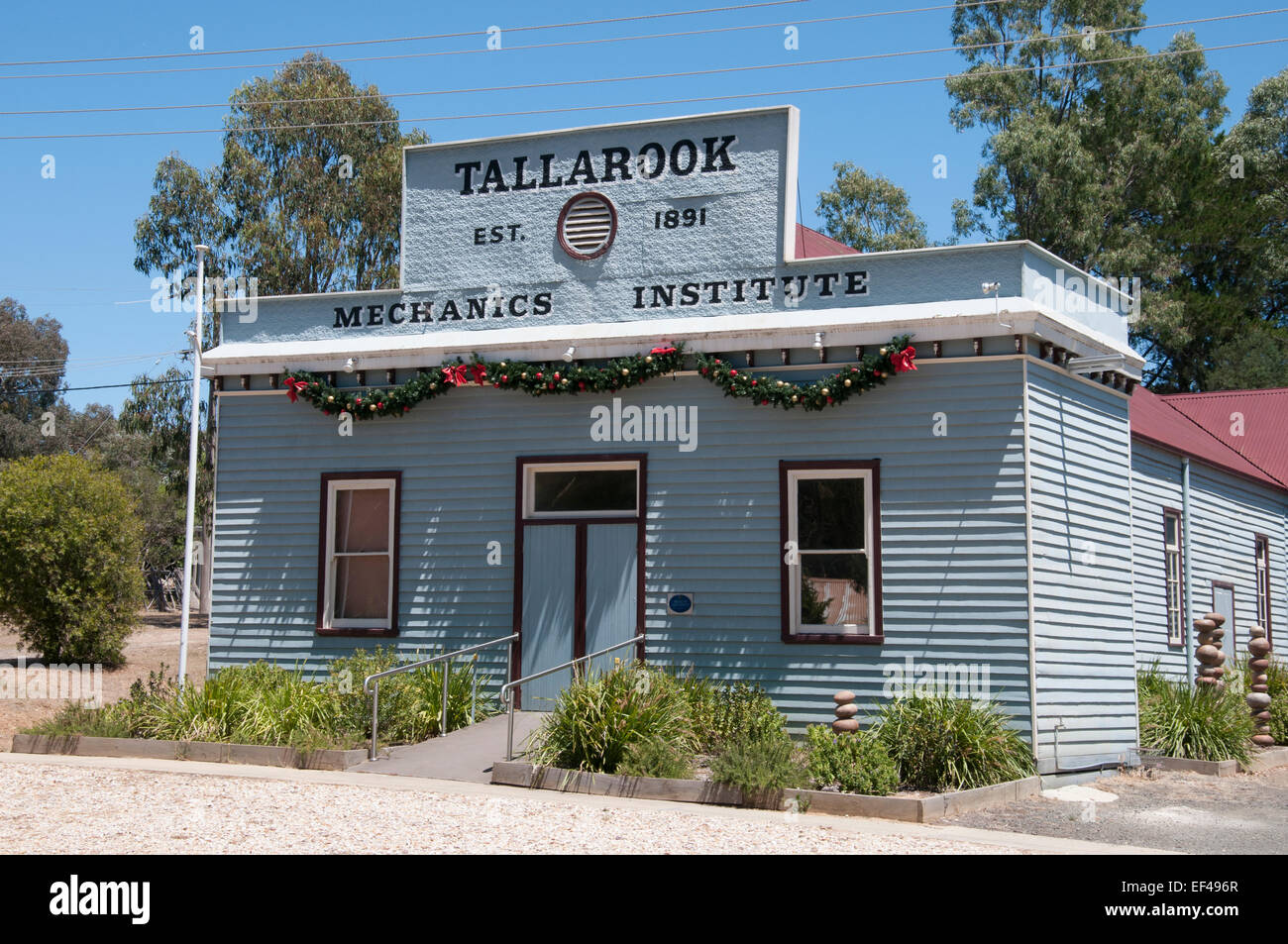 Rurale Istituto di meccanica edificio a Tallarook, Victoria Foto Stock