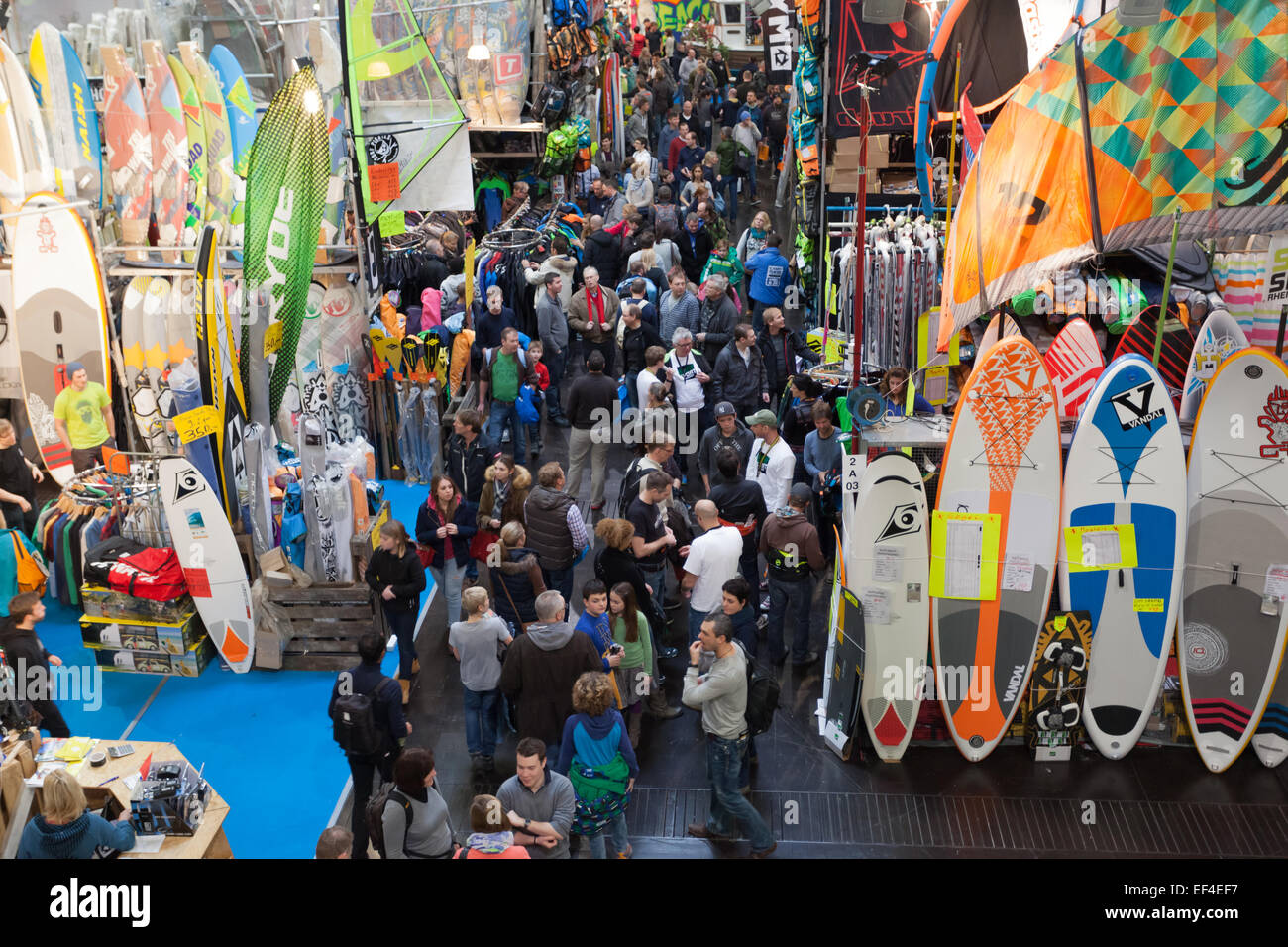 Il Boot Duesseldorf 2015 - più grande del mondo dello yachting e sport acquatici mostra. Gennaio 25, 2015 a Duesseldorf in Germania Foto Stock