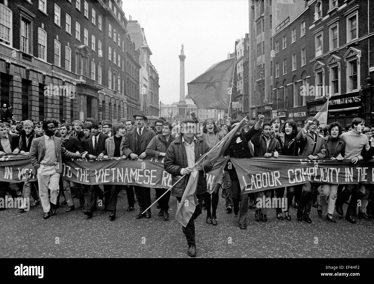 Rally contro la guerra del Vietnam Londra Ottobre 1968 Foto Stock