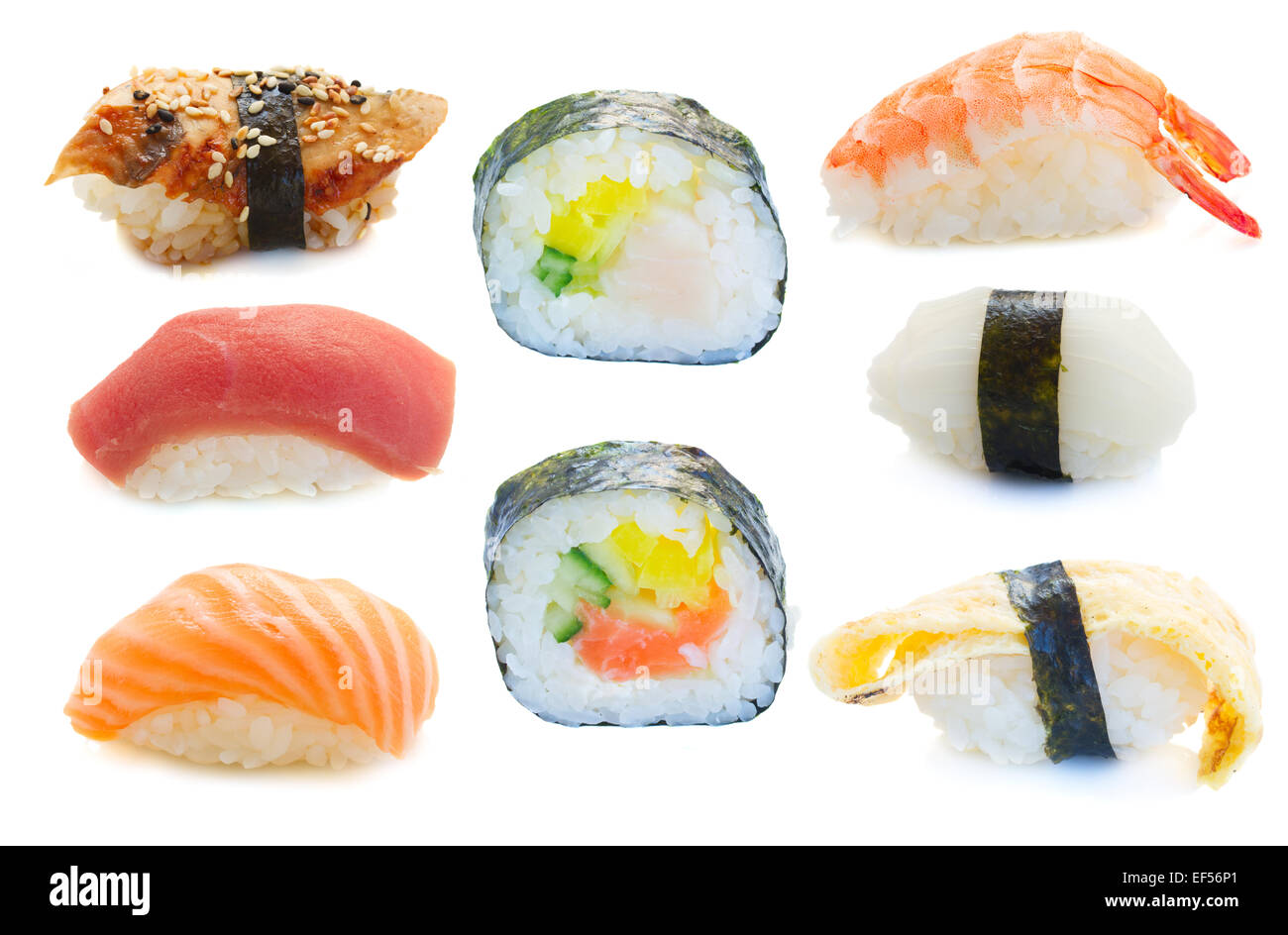 sushi di gamberi Foto Stock