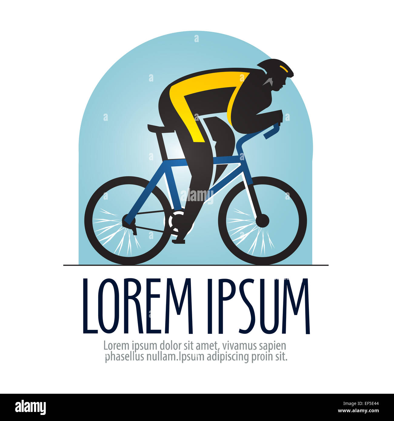 Corse ciclistiche vector logo design modello. sport o bike icona Foto Stock