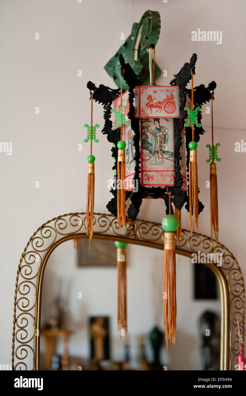 Rétro in stile cinese lampada da parete interna luce notturna Foto Stock