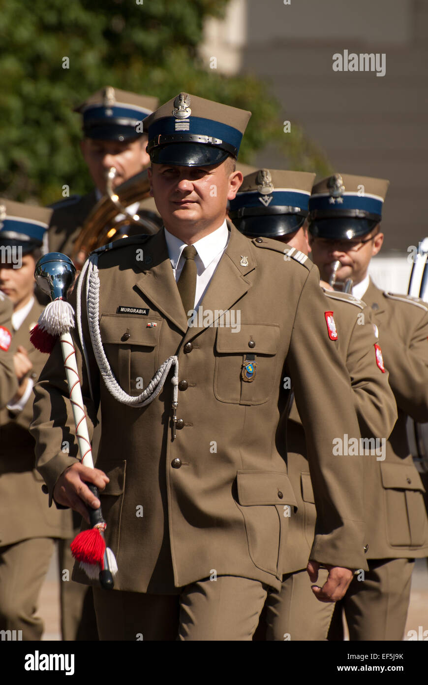 Polacco orchestra militare battaglione KRWP parade Foto Stock