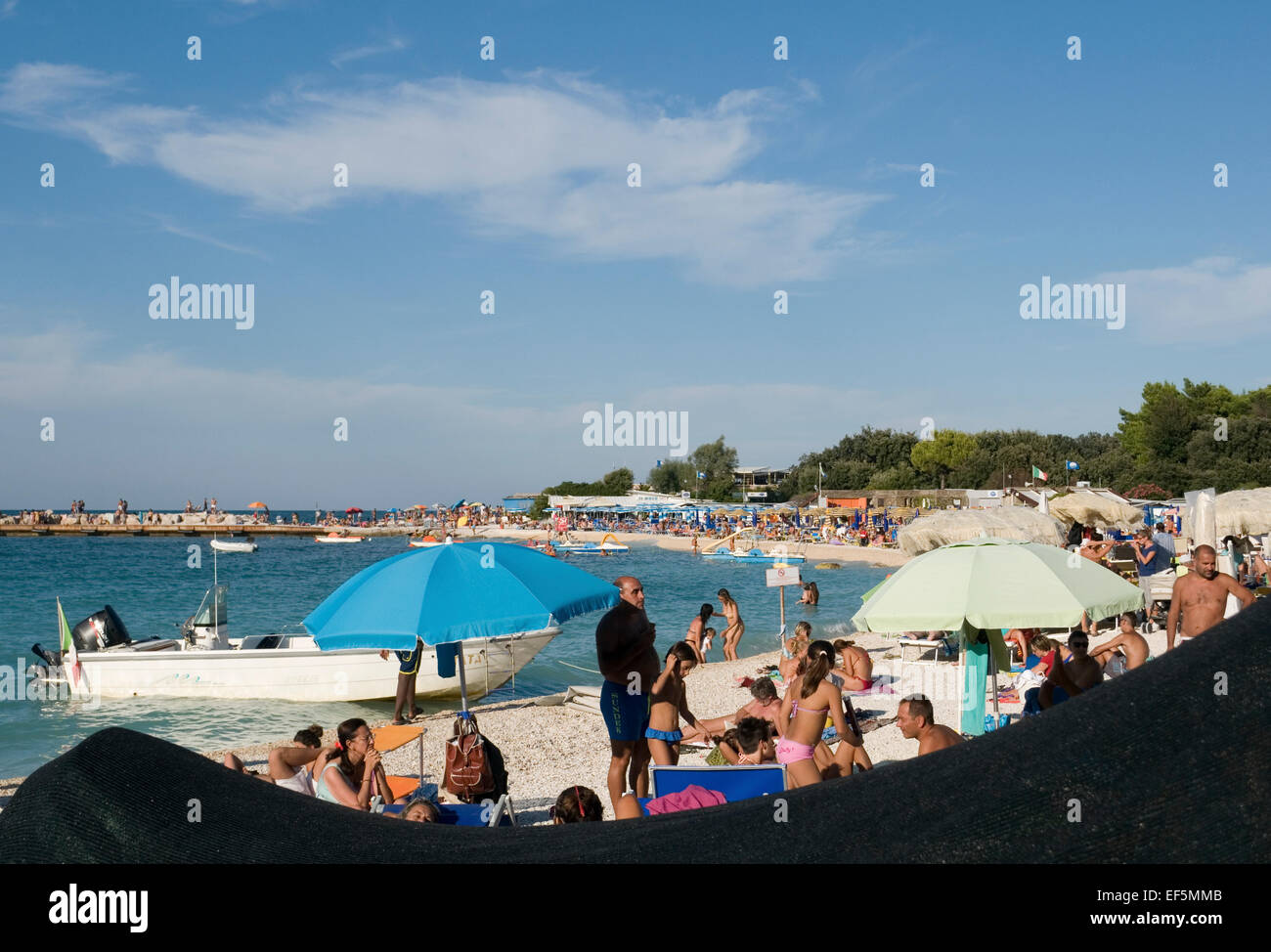 Spiaggia di urbani a Sirolo, Parco regionale del Conero, Marche, Italia Foto Stock