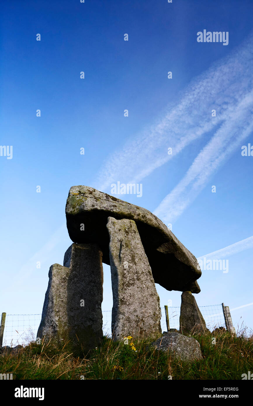 Legananny dolmen tomba del portale contea di Down Irlanda Foto Stock