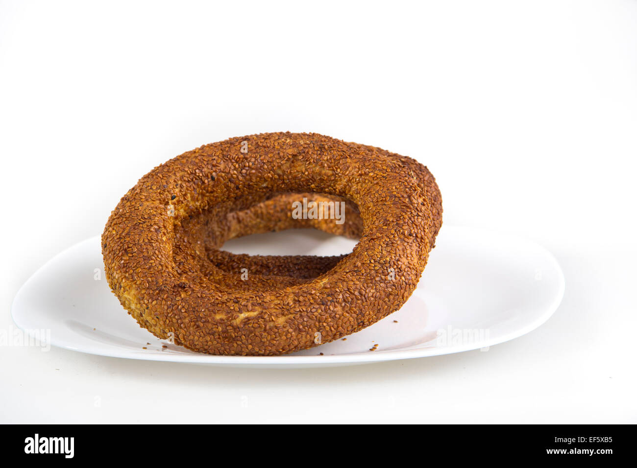La prima colazione tradizionale in Turchia, bagel. Foto Stock