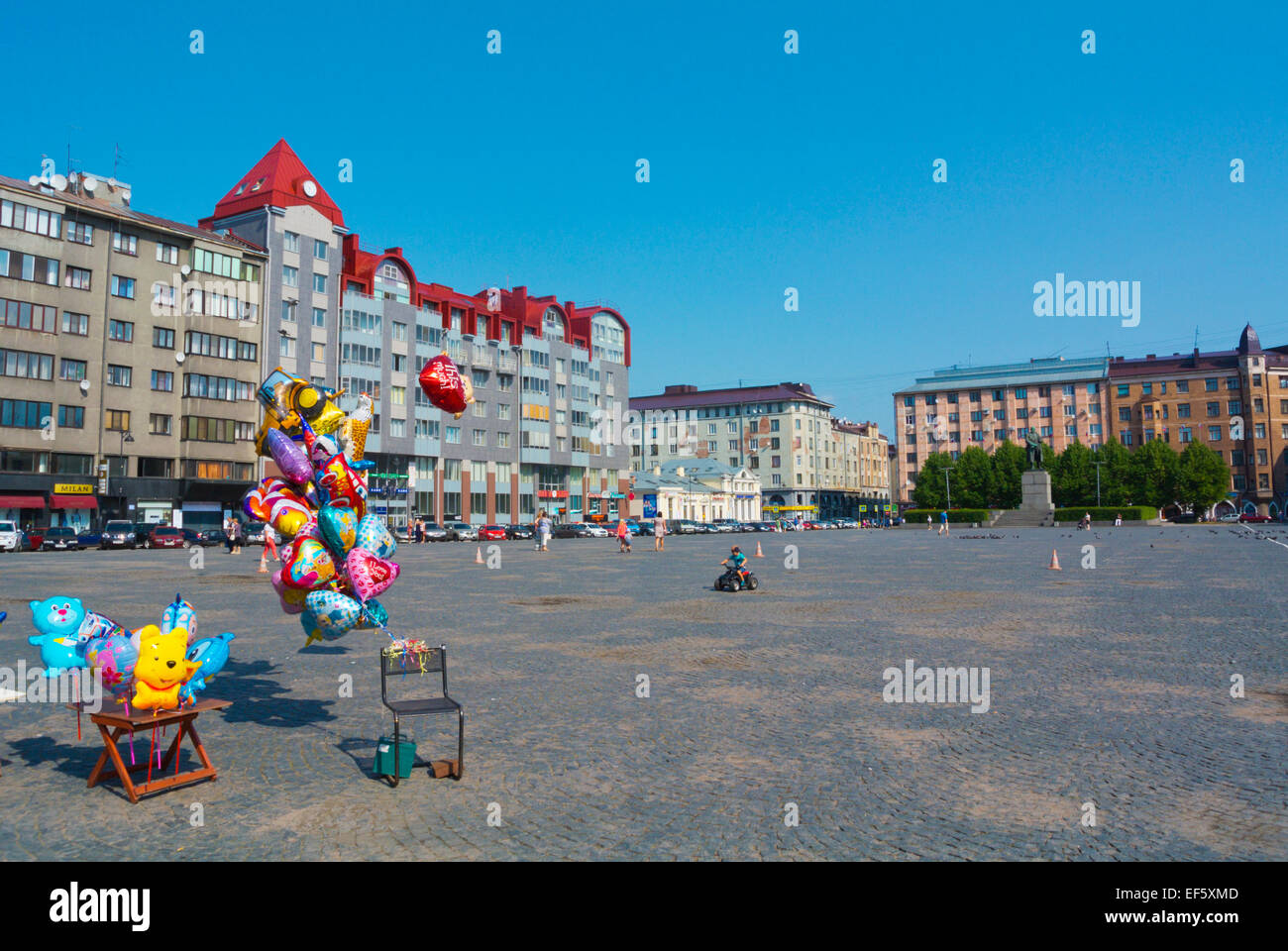 La Piazza Rossa, central Vyborg, Carelia, Russia, Europa Foto Stock