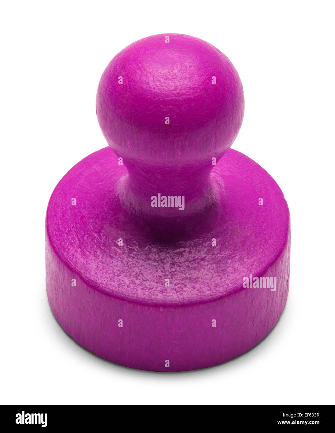 Legno di rosa Scheda di Gioco pezzo isolato su sfondo bianco. Foto Stock