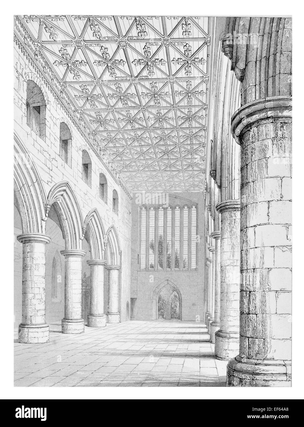 1852 Aberdeen Cattedrale St Machar Machar della Chiesa di Scozia alta kirk interno Foto Stock