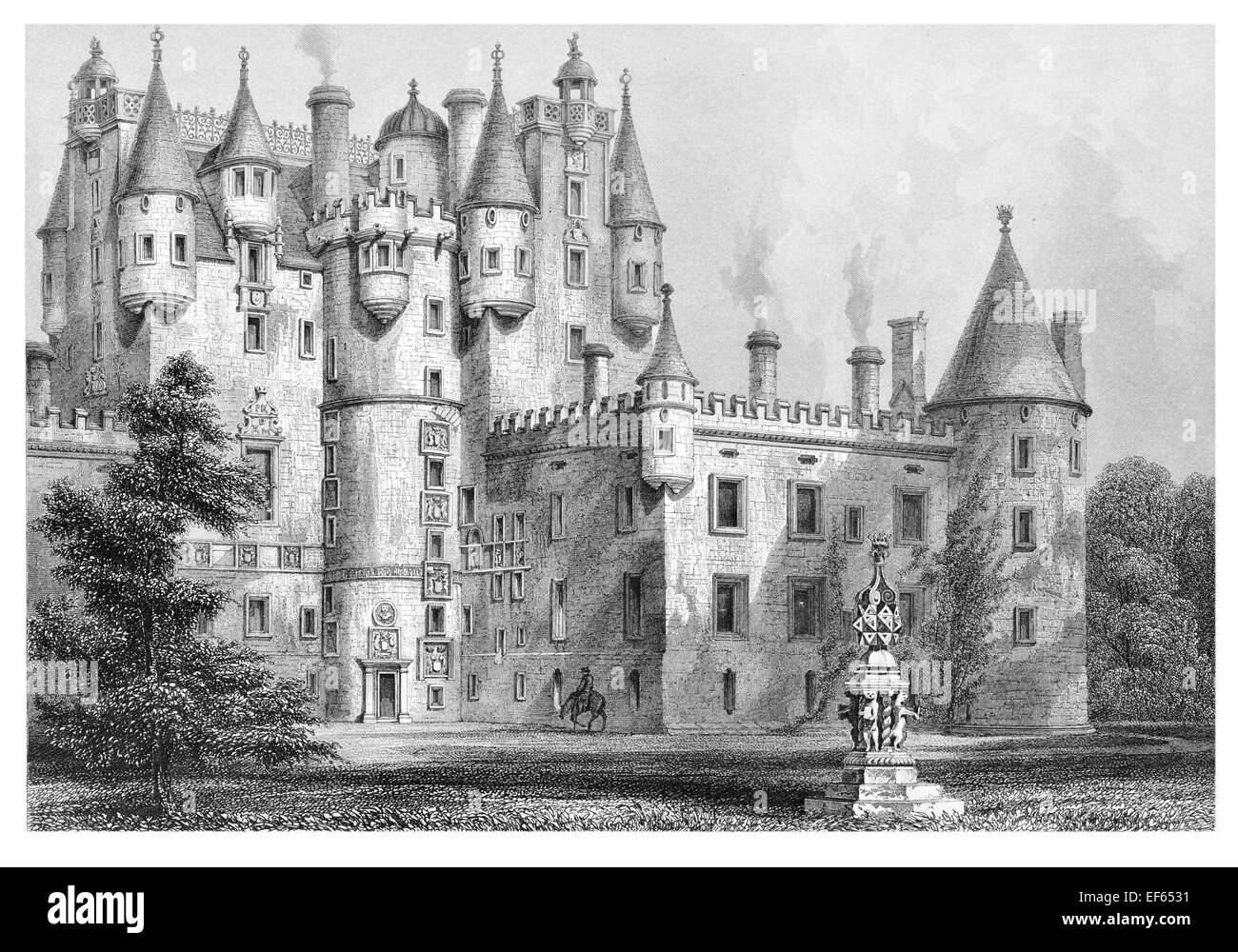 1852 Glammis Glamis Castle Angus Lyon famiglia Earl Contessa Strathmore Kinghorne Foto Stock