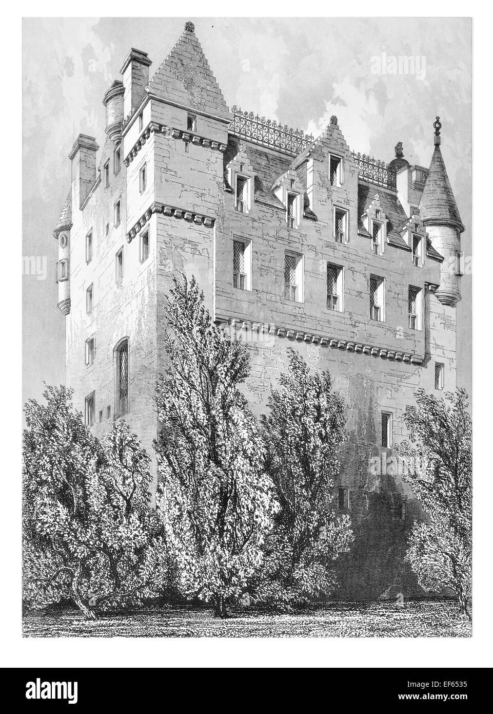 1852 Glammis Glamis Castle Angus Lyon famiglia Earl Contessa Strathmore Kinghorne Foto Stock