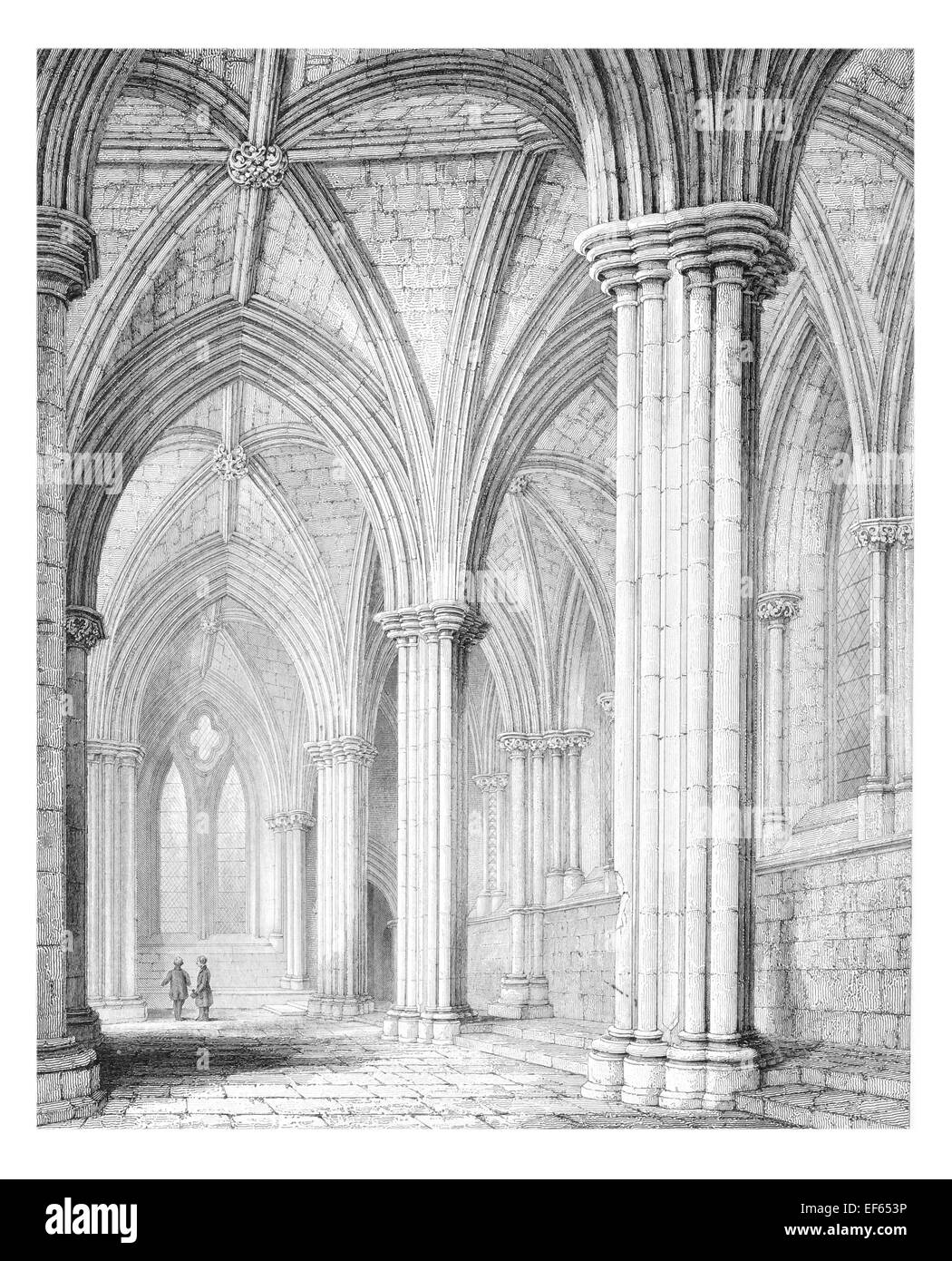 1852 Lady cappella cattedrale di Glasgow High Kirk medievale città cattolica romana, ora chiesa protestante Foto Stock