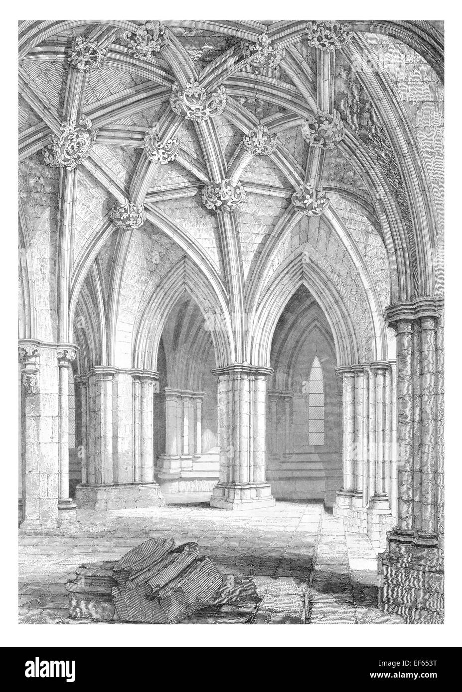 1852 cripta della cattedrale di Glasgow High Kirk medievale città cattolica romana, ora chiesa protestante Foto Stock