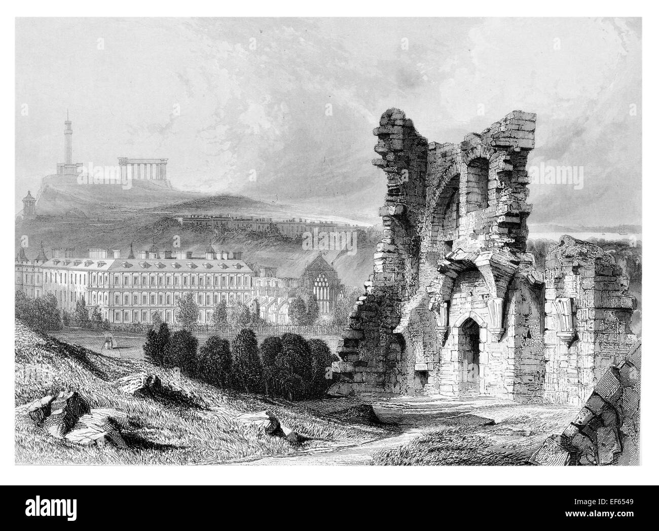 1852 St Saint Anthony Anthony Cappella Holyrood House Edimburgo Queen o King's Park Foto Stock
