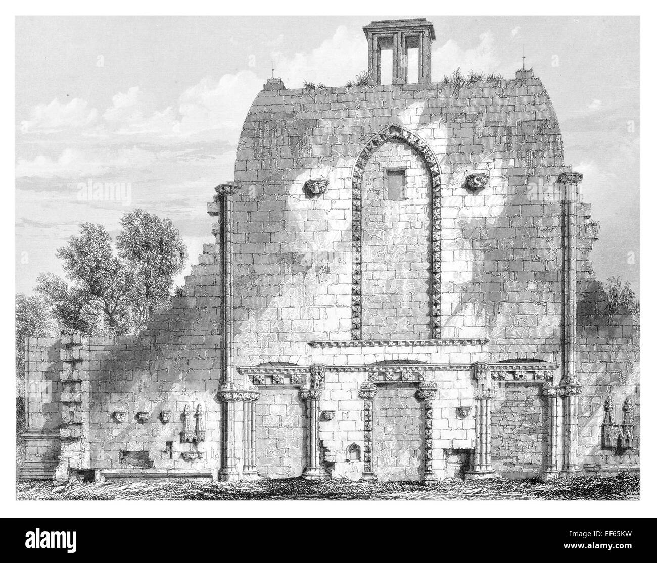 1852 Cattolica Rosslyn Chapel Collegiata di San Matteo Midlothian di proprietà privata. Foto Stock