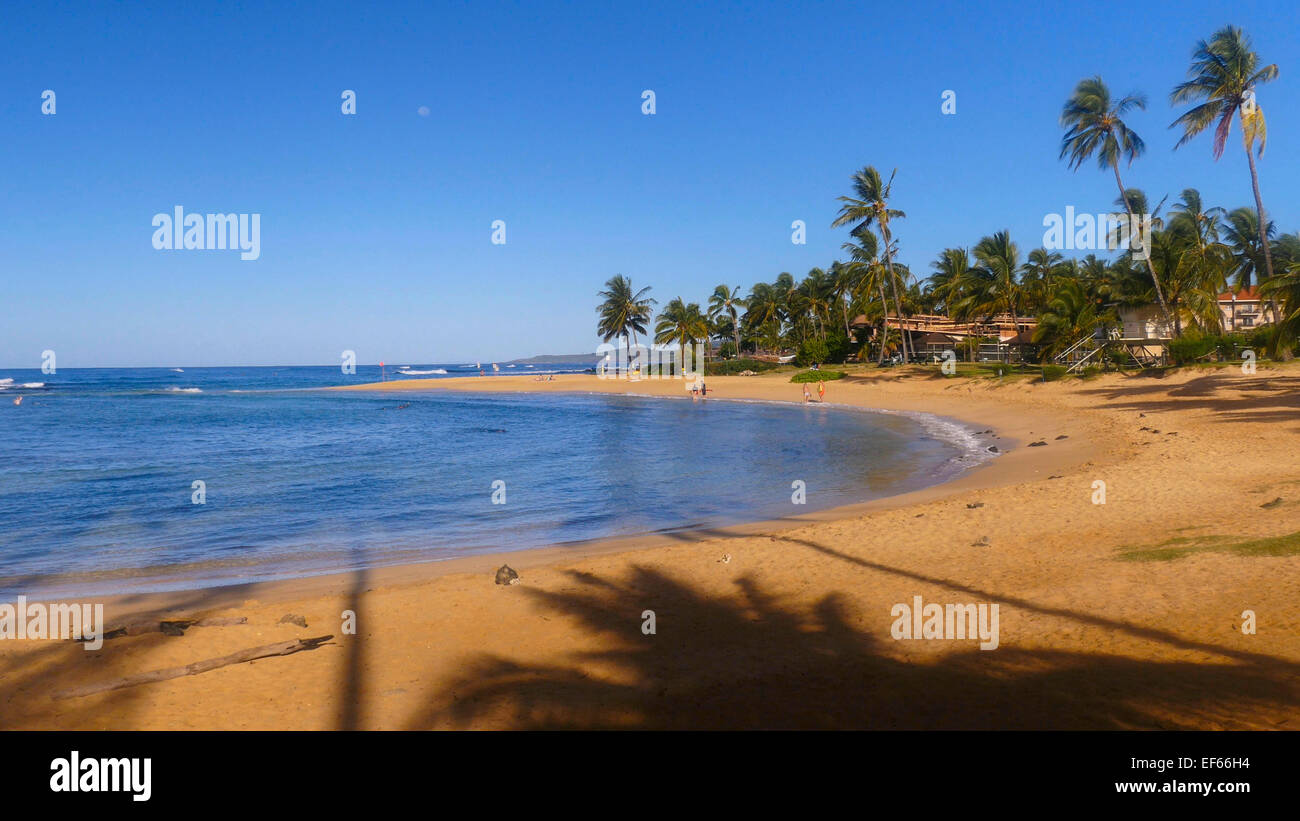 La spiaggia di Poipu Beach Park, Kauai, Hawaii Foto Stock