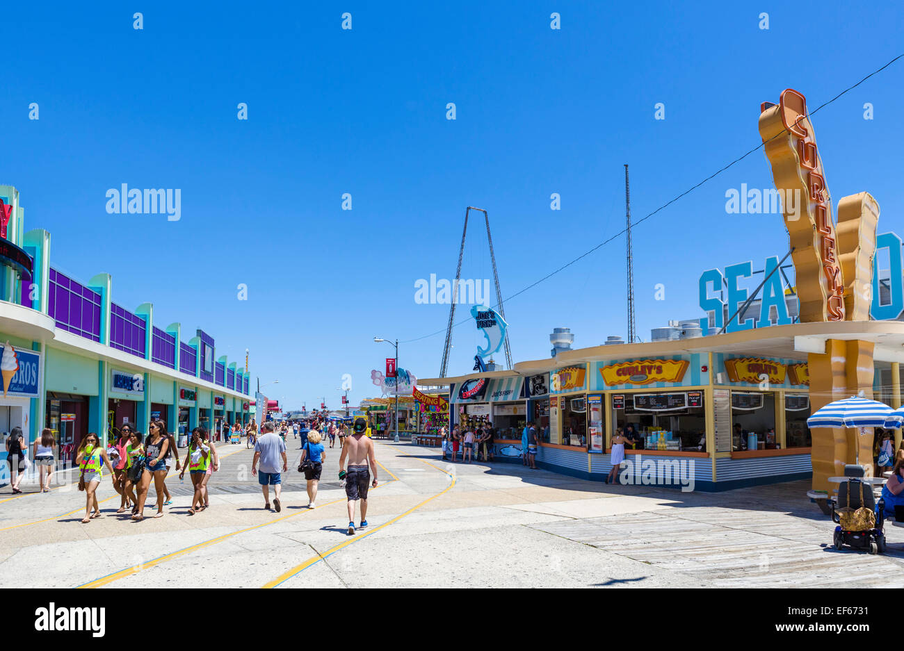 La passerella in Nord Wildwood, Cape May County, New Jersey, STATI UNITI D'AMERICA Foto Stock