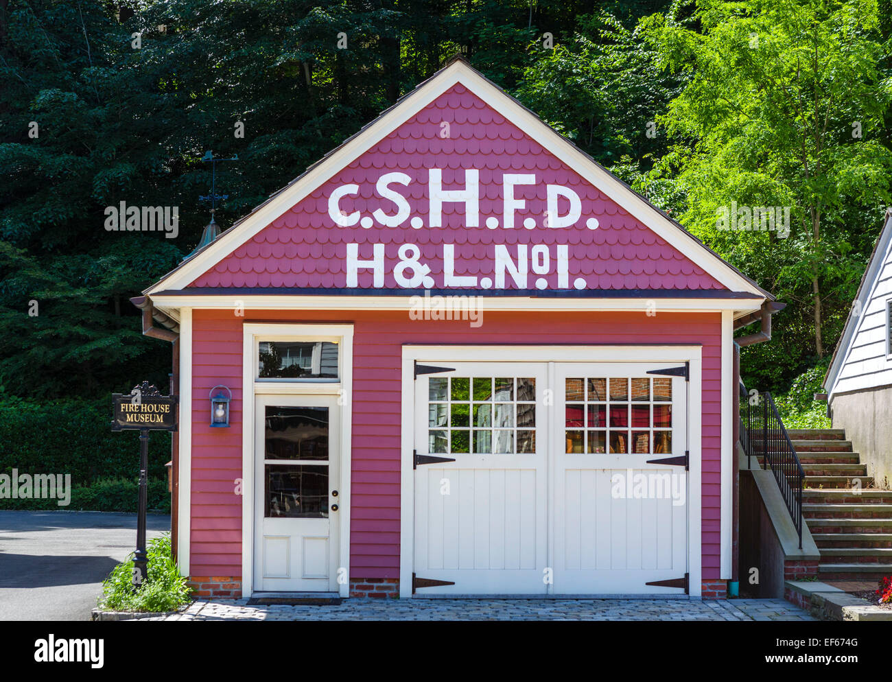 La Fire House Museum in Cold Spring Harbor, Huntington, contea di Suffolk, Long Island , NY, STATI UNITI D'AMERICA Foto Stock