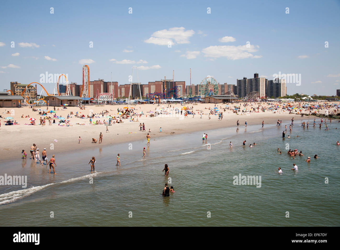 Spiaggia e parco divertimenti, Coney Island, New York, USA, America Foto Stock