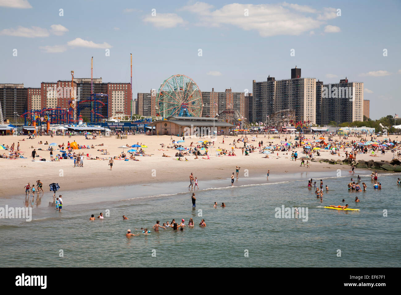 Spiaggia e parco divertimenti, Coney Island, New York, USA, America Foto Stock