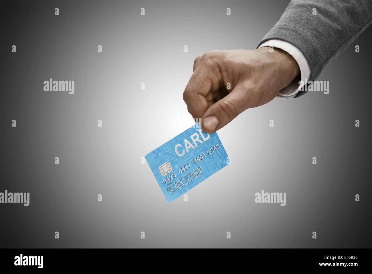 Afro-americane holding credito auto Foto Stock