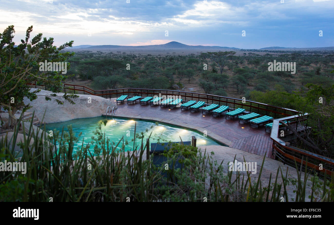 Luxury safari lodge in Africa Foto Stock