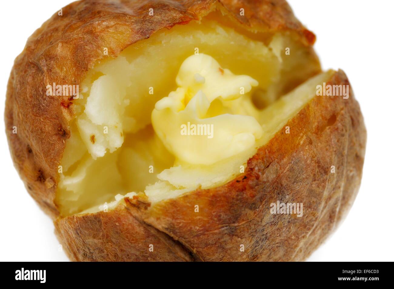 Una camicia al forno con patate burro all'interno di fusione Foto Stock