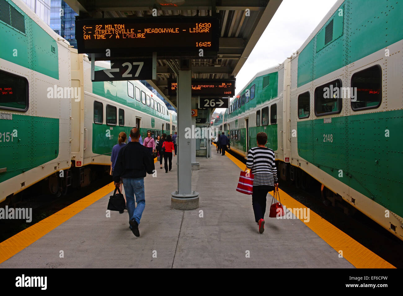 Andare in treno, Toronto, Canada Foto Stock