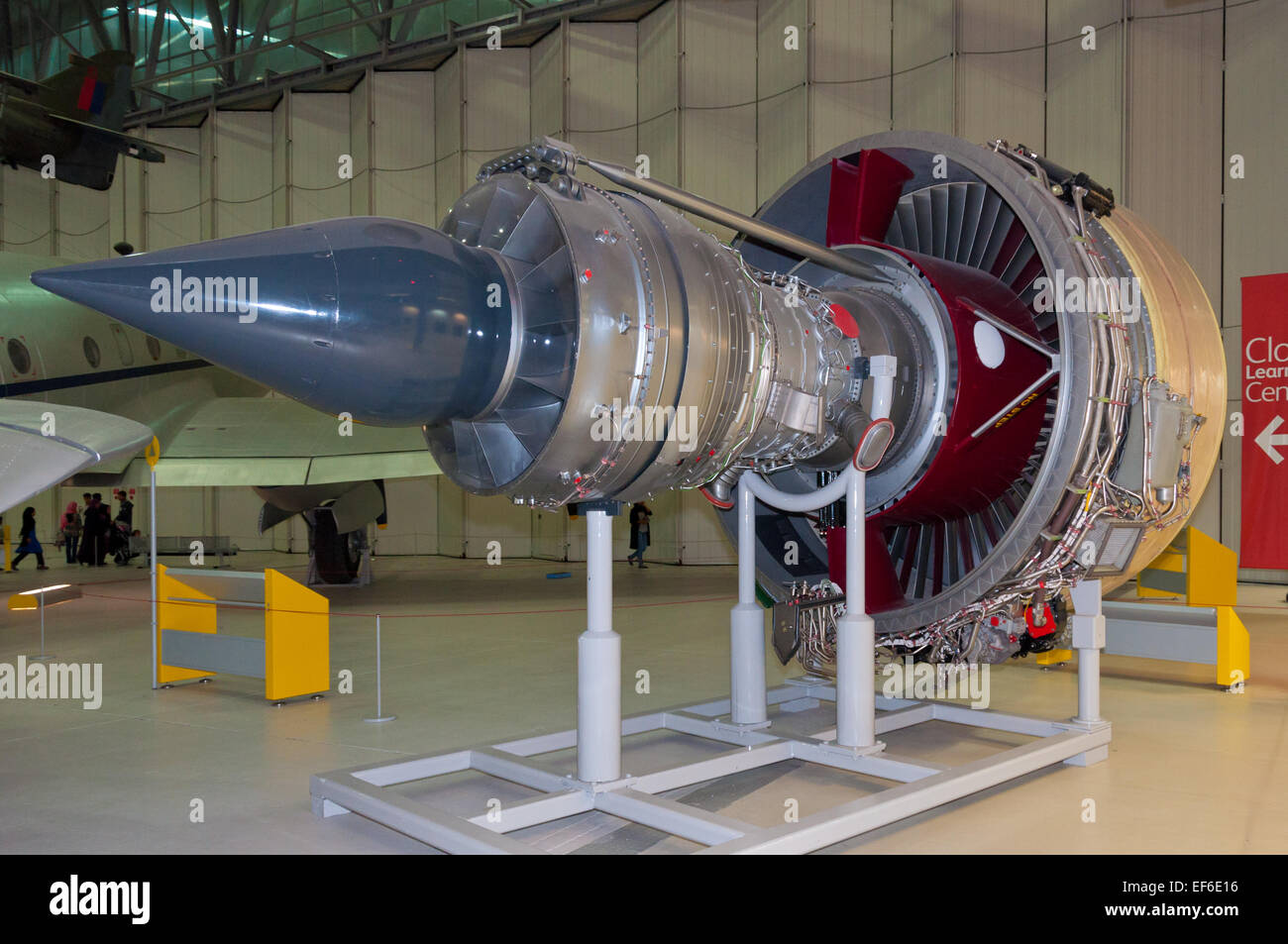 Rolls-Royce Trent 800 motore turbofan, IWM Duxford Foto Stock