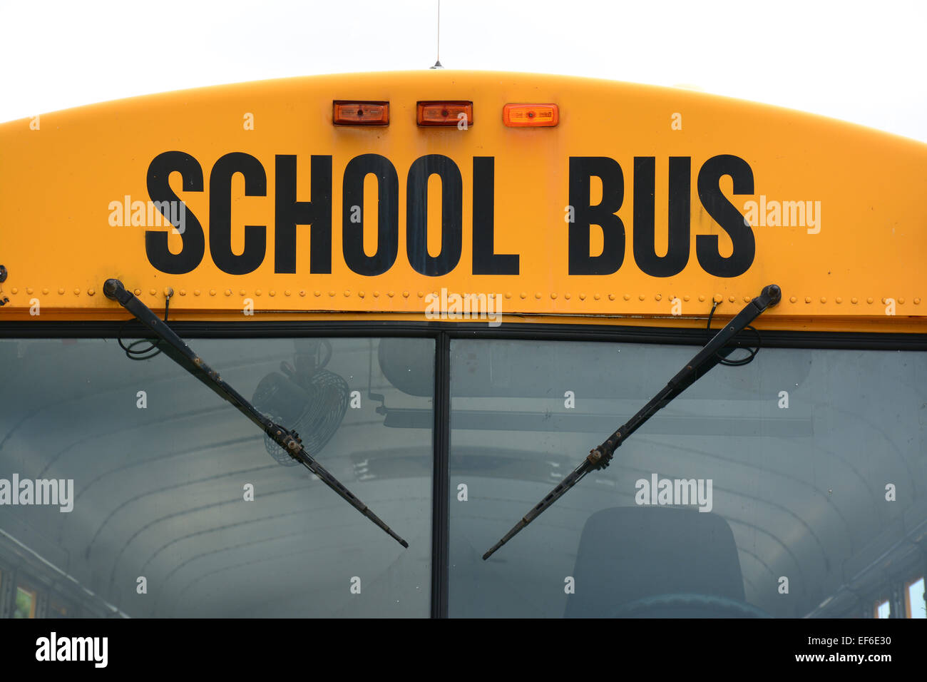 Scuola Bus,close up Foto Stock